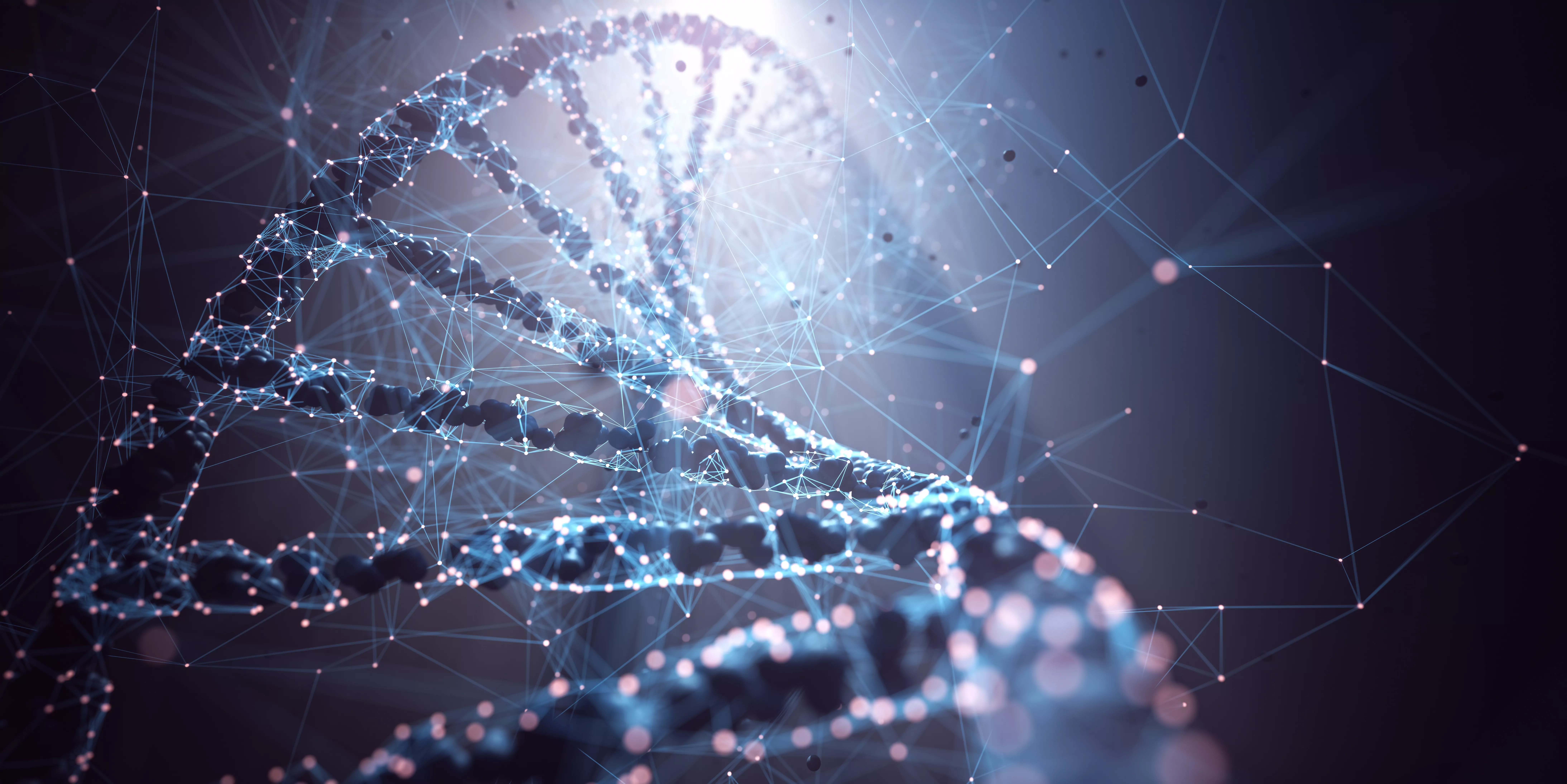 Biotechnology and molecular engineering. 3D illustration, science and technology concept of genetic manipulation.