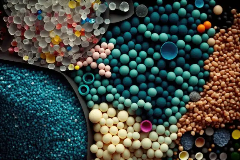 plastic up close plastic beads, compound polymers, polymer grains, and polymer plastic.