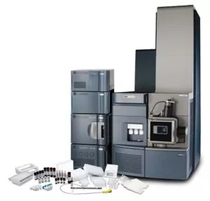 The Biopharmaceutical Platform Solution with UNIFI Software, featuring an ACQUITY UPLC H-Class Bio and a Xevo G2-XS QTof mass spectrometer.