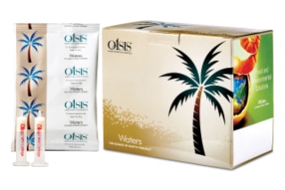 Oasis 2 WAX Cartridges 30 Pack Box Foil Pouch angled