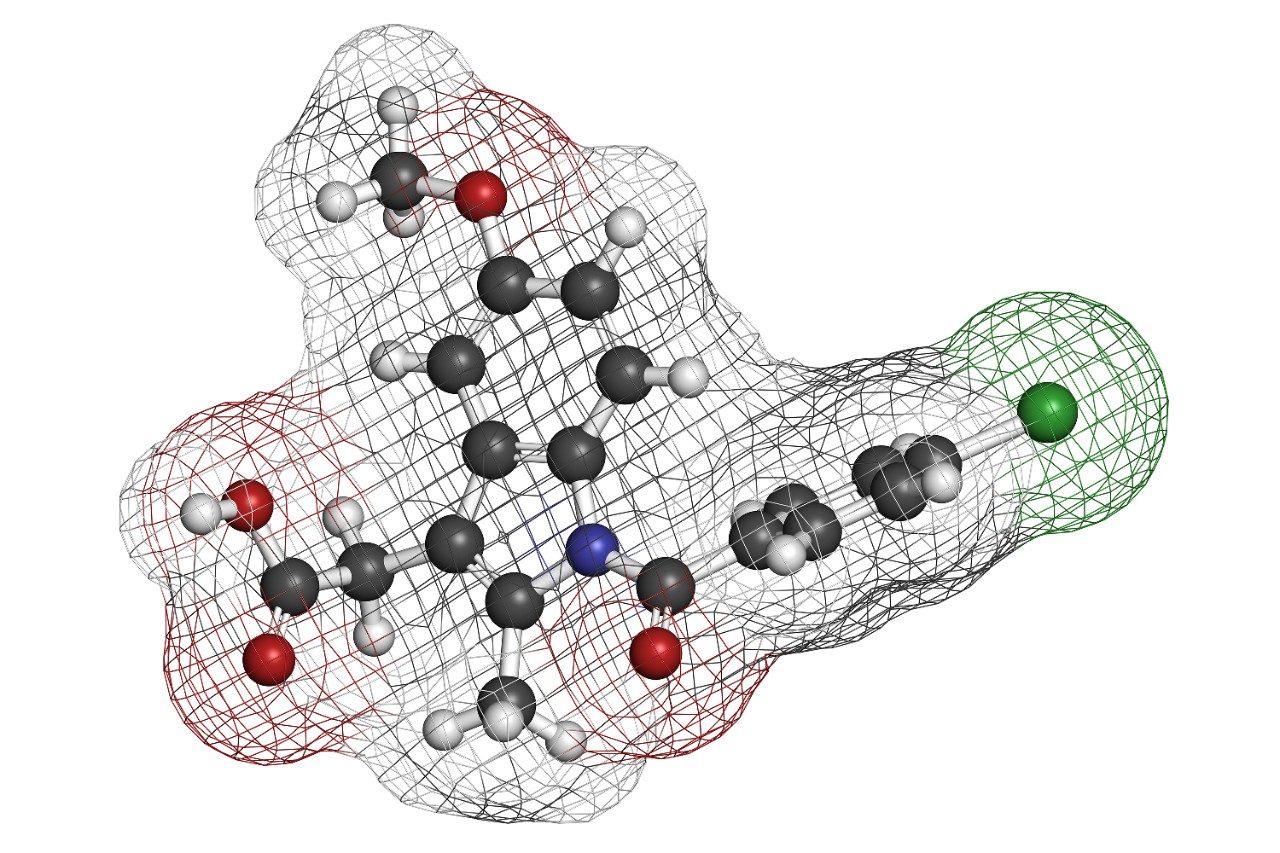 Indomethacin molecule structure