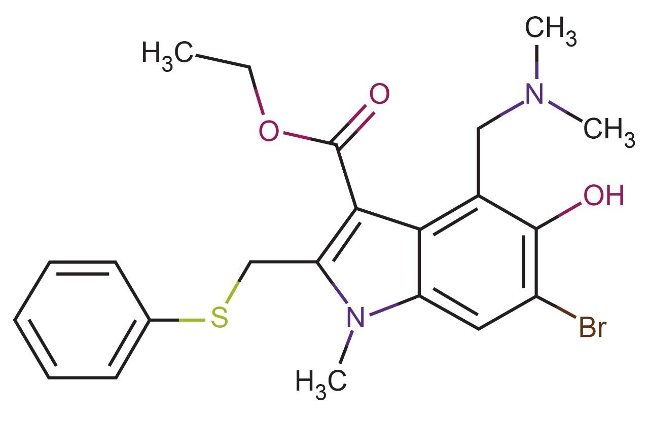 Umifenovir structure.