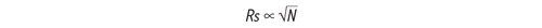 Figure 16: Resolution [Rs] is directly proportional to the square root of efficiency [N].