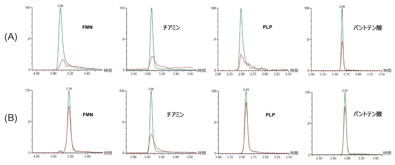 LC-MS クロマトグラムの比較